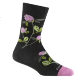 Darn Tough Socks Blossom Crew Lightweight 6104 charcoal