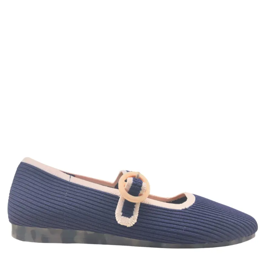 Ros Hommerson Naomi Shoe Navy/Cream Knit