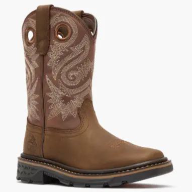 Georgia GB00744C boys brown 8" work boot