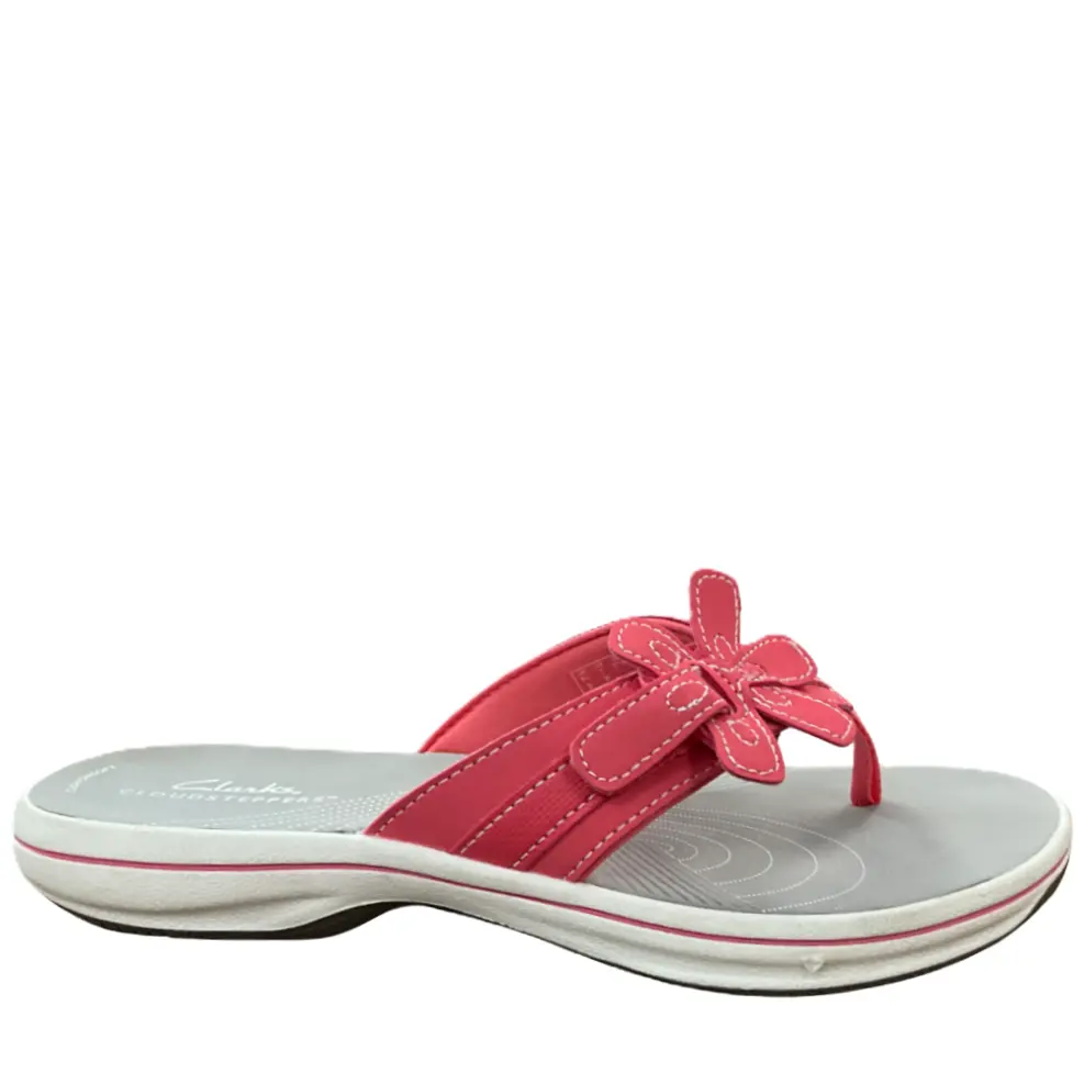 Clarks Brinkley Flora women’s sandals bright coral