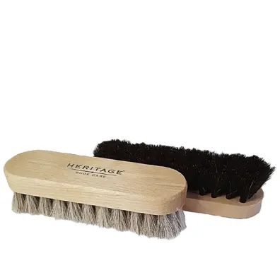 Frankford Leather Mini Shine Brushes black or gray bristles