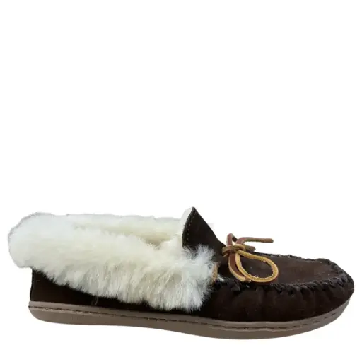 Minnetonka Moccasins Alpine Sheepskin Slipper Chocolate 3379 