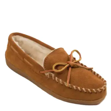 Minnetonka Women's Pile Lined Hardsole Brown 3502