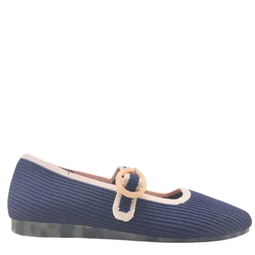 Ros Hommerson Naomi Shoe Navy/Cream Knit